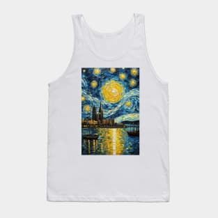 Vincent van Gogh starry night style Sydney Tank Top